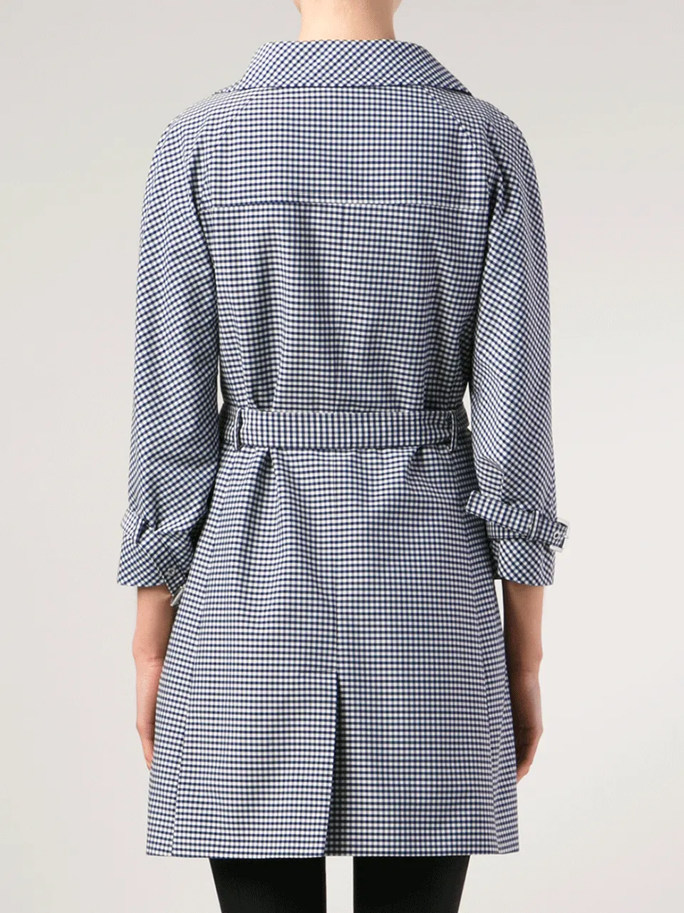 Open Neck Gingham Trench