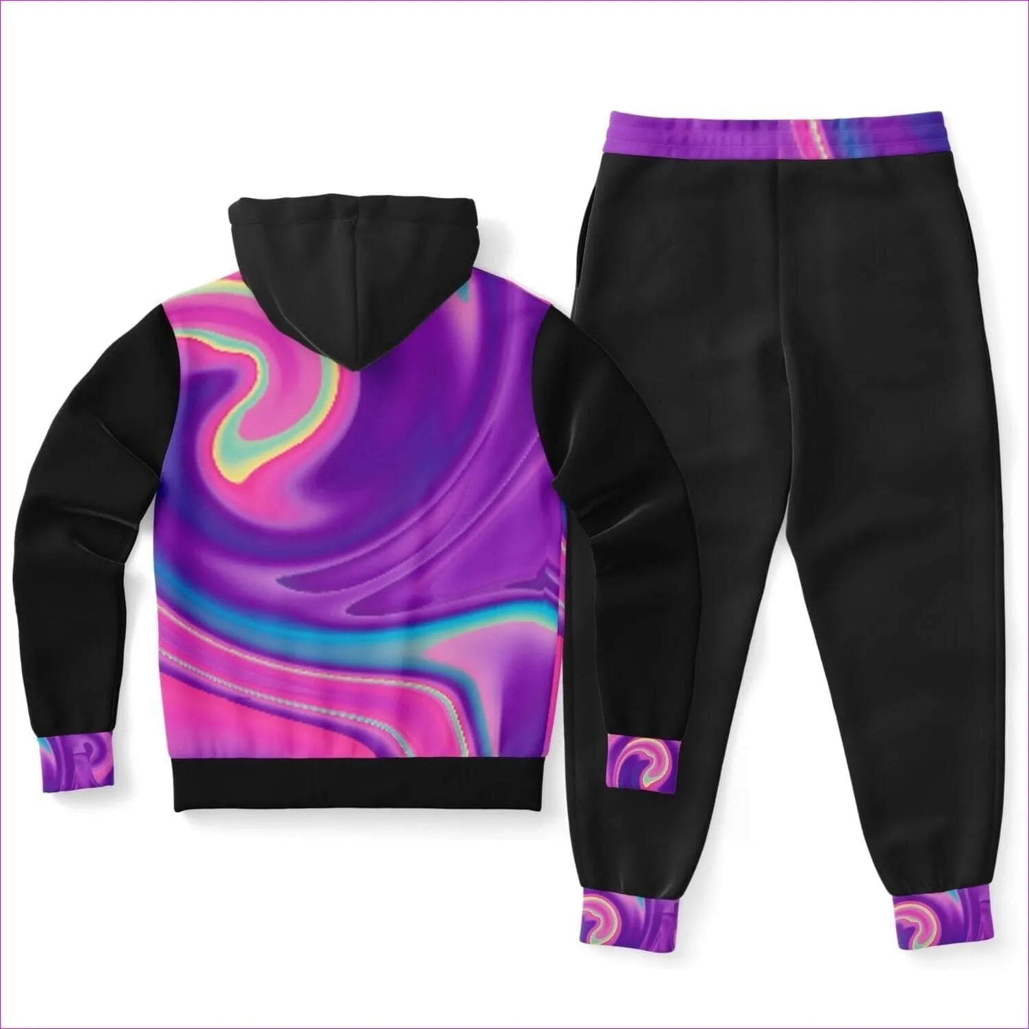Premium Womens Tie-Dye Black Jogging Set
