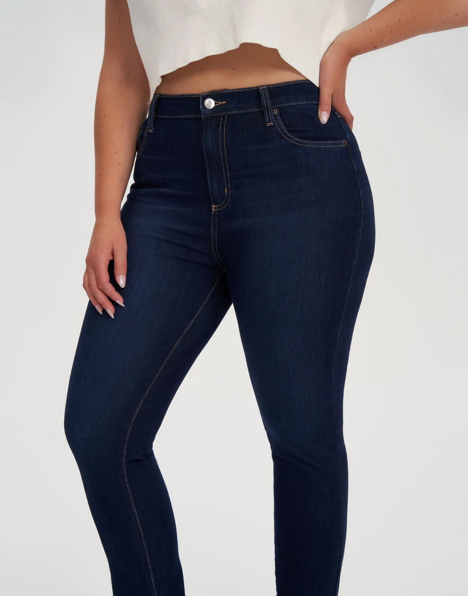 RACHEL SKINNY JEANS / 30" DARK INDIE