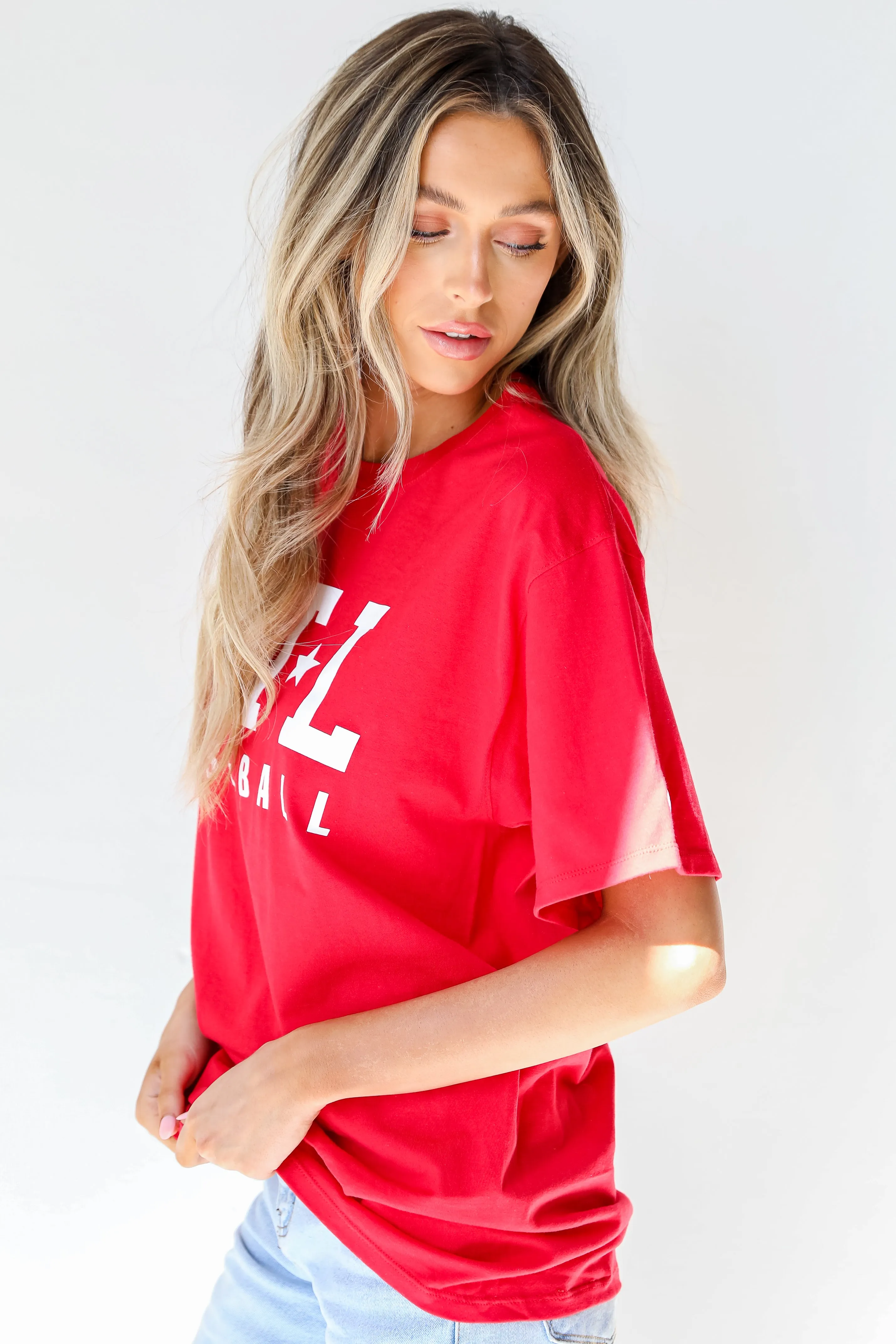 Red ATL Baseball Star Tee