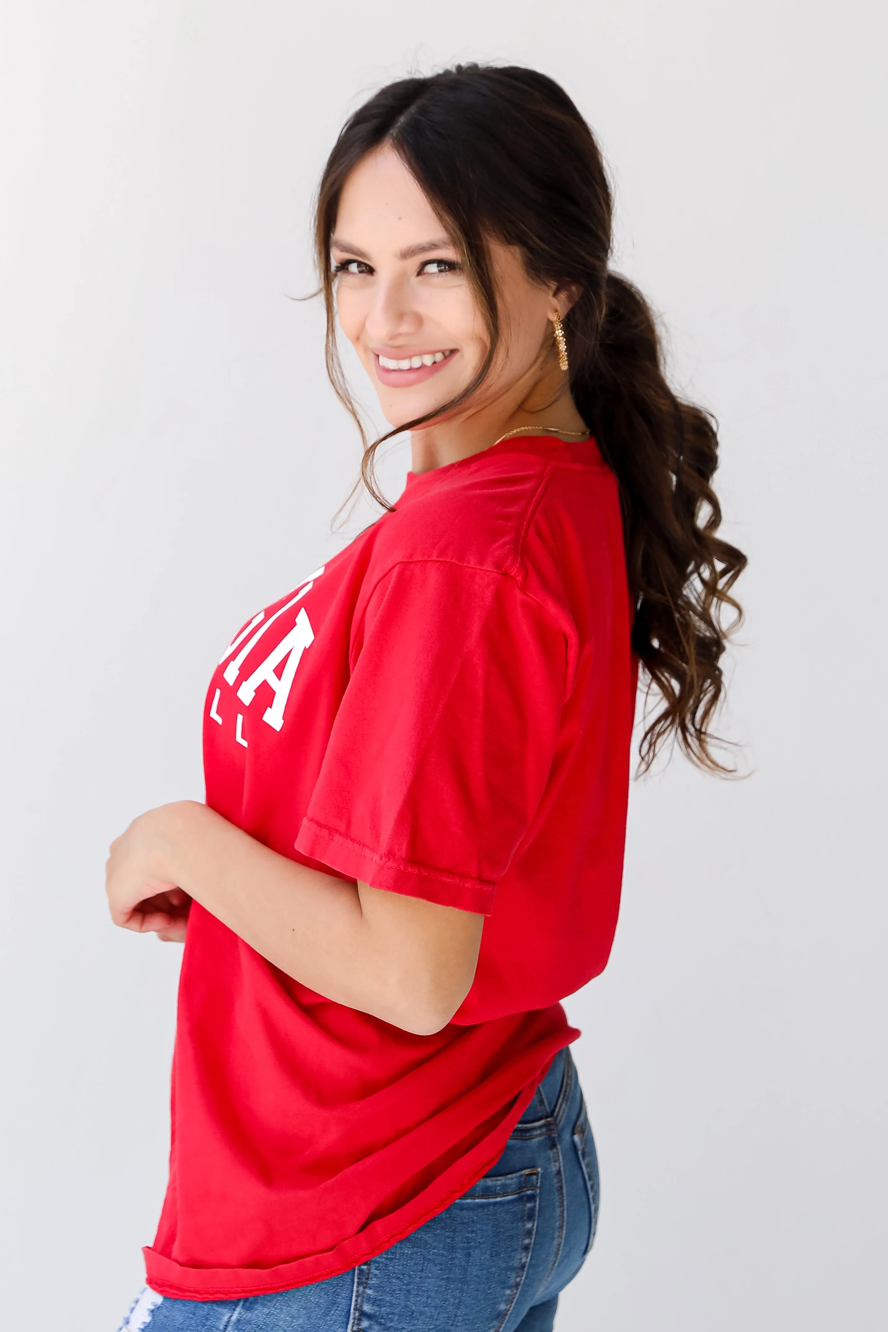 Red Georgia Football Tee