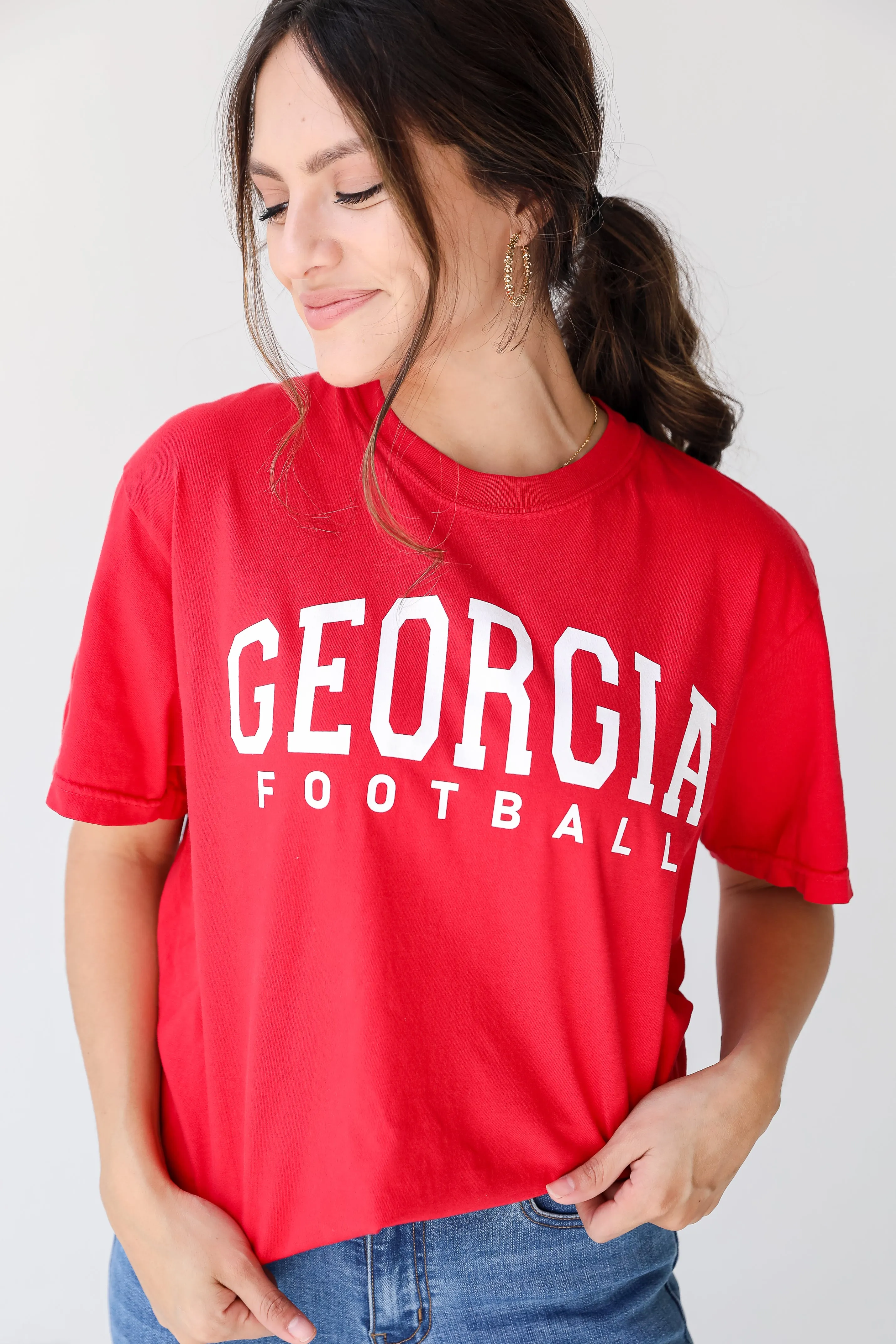 Red Georgia Football Tee