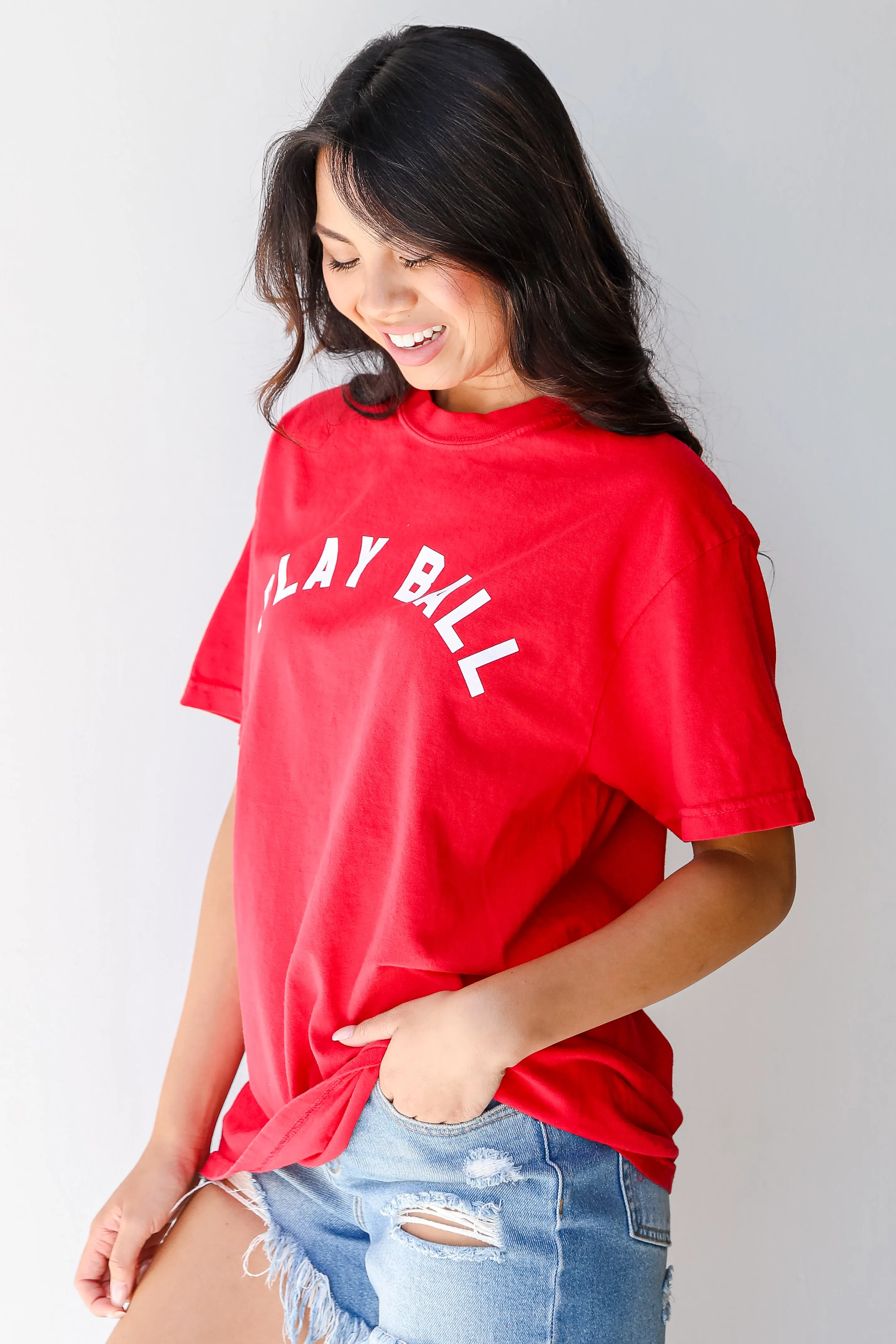 Red Play Ball Graphic Tee