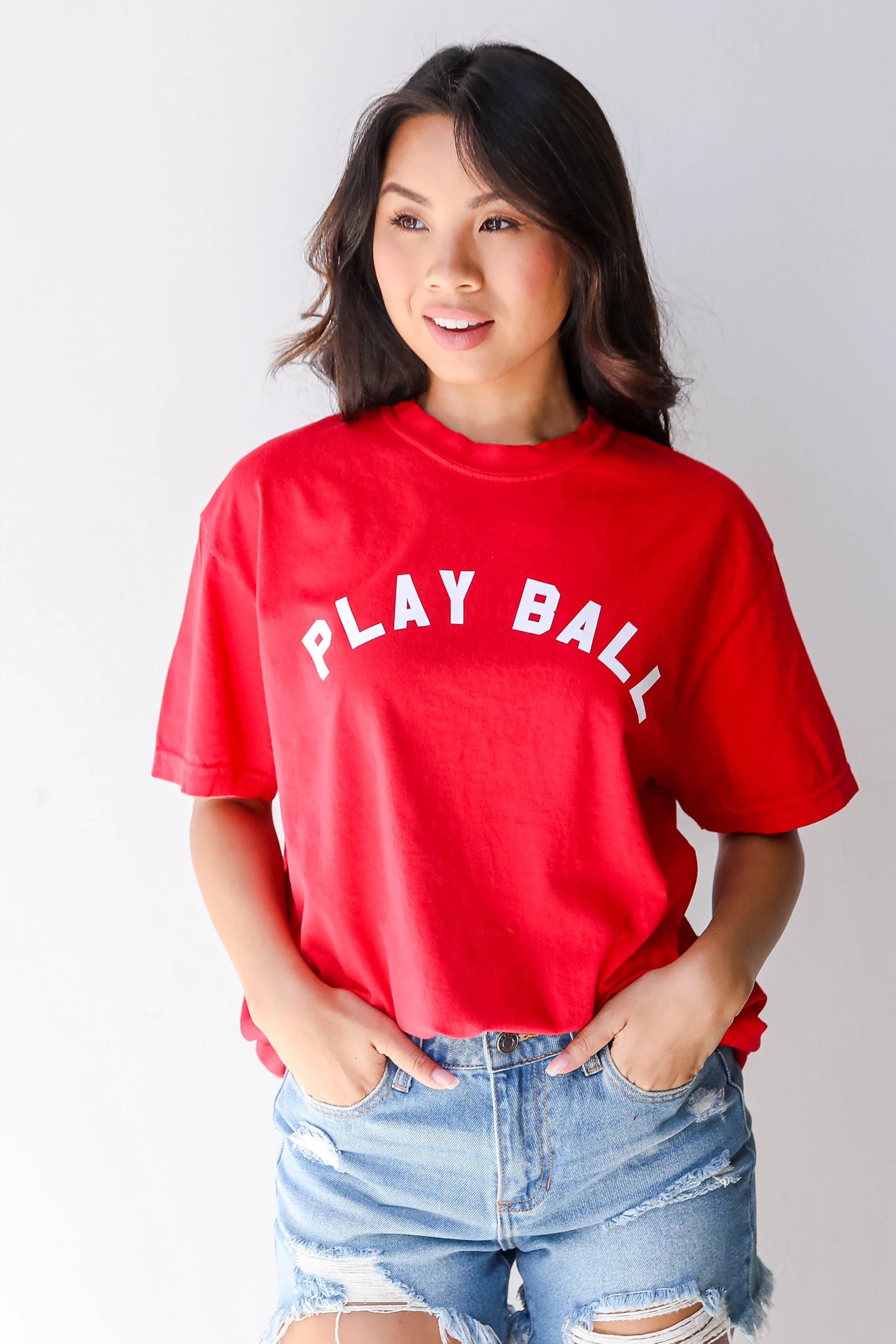 Red Play Ball Graphic Tee