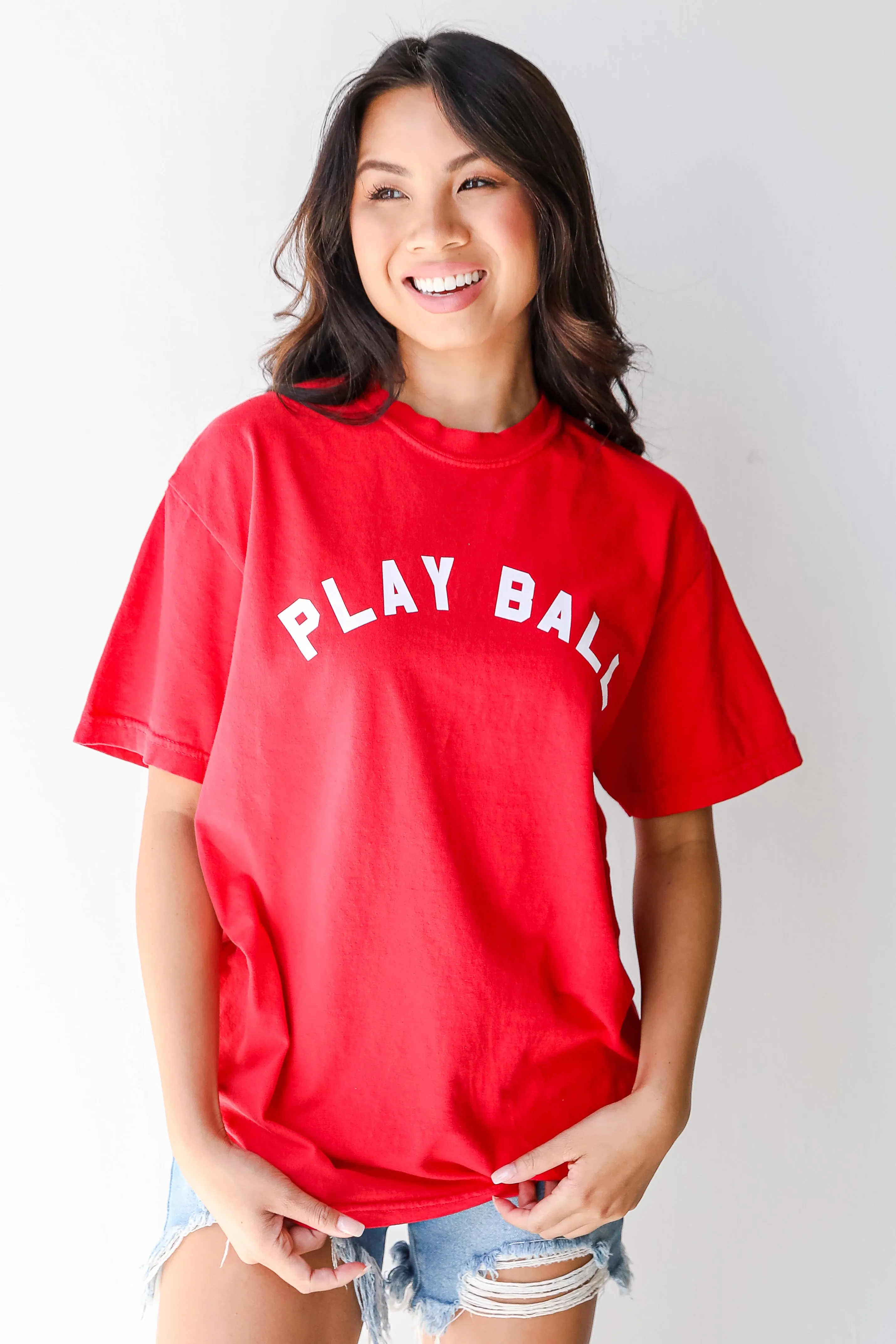 Red Play Ball Graphic Tee