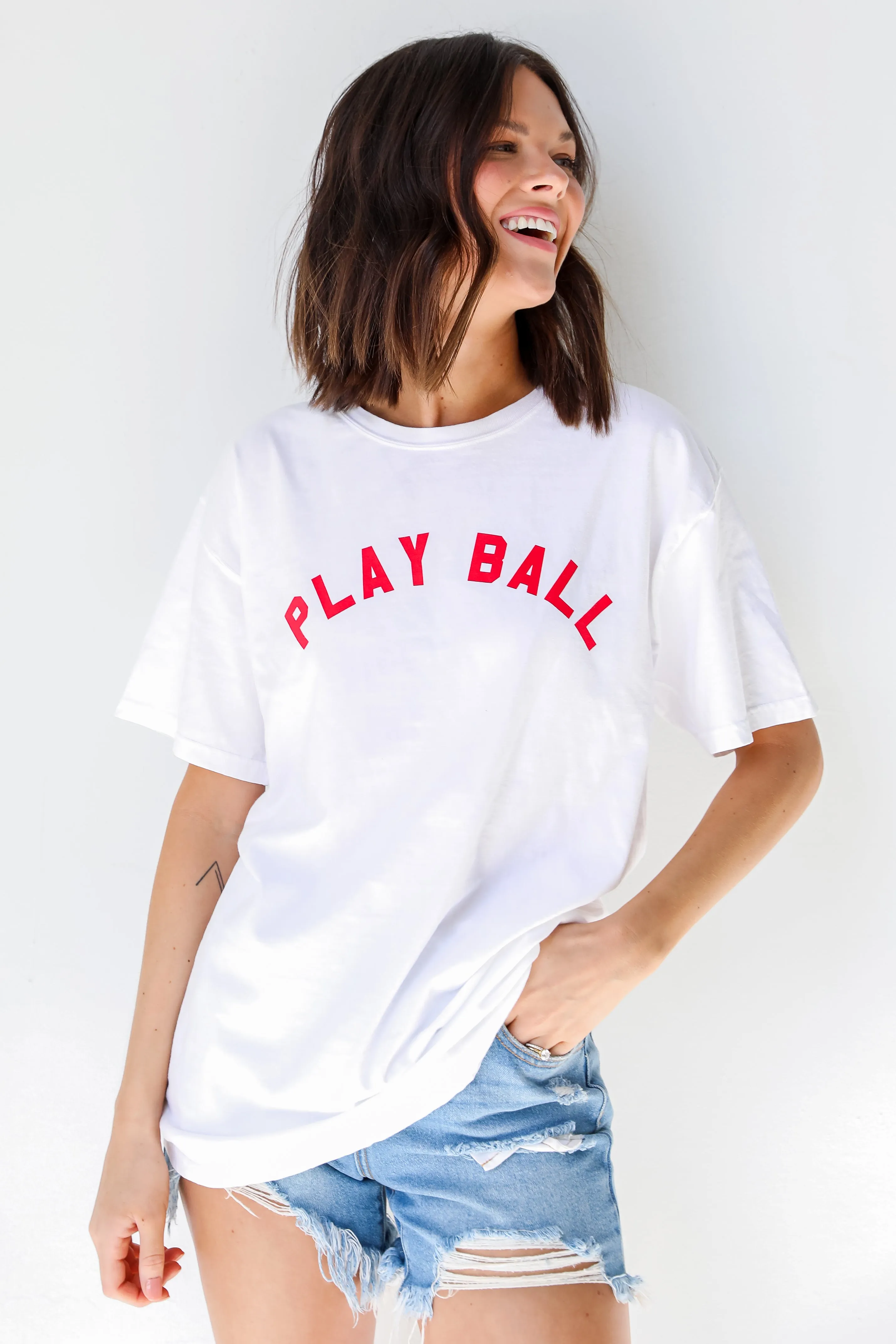 Red Play Ball Tee