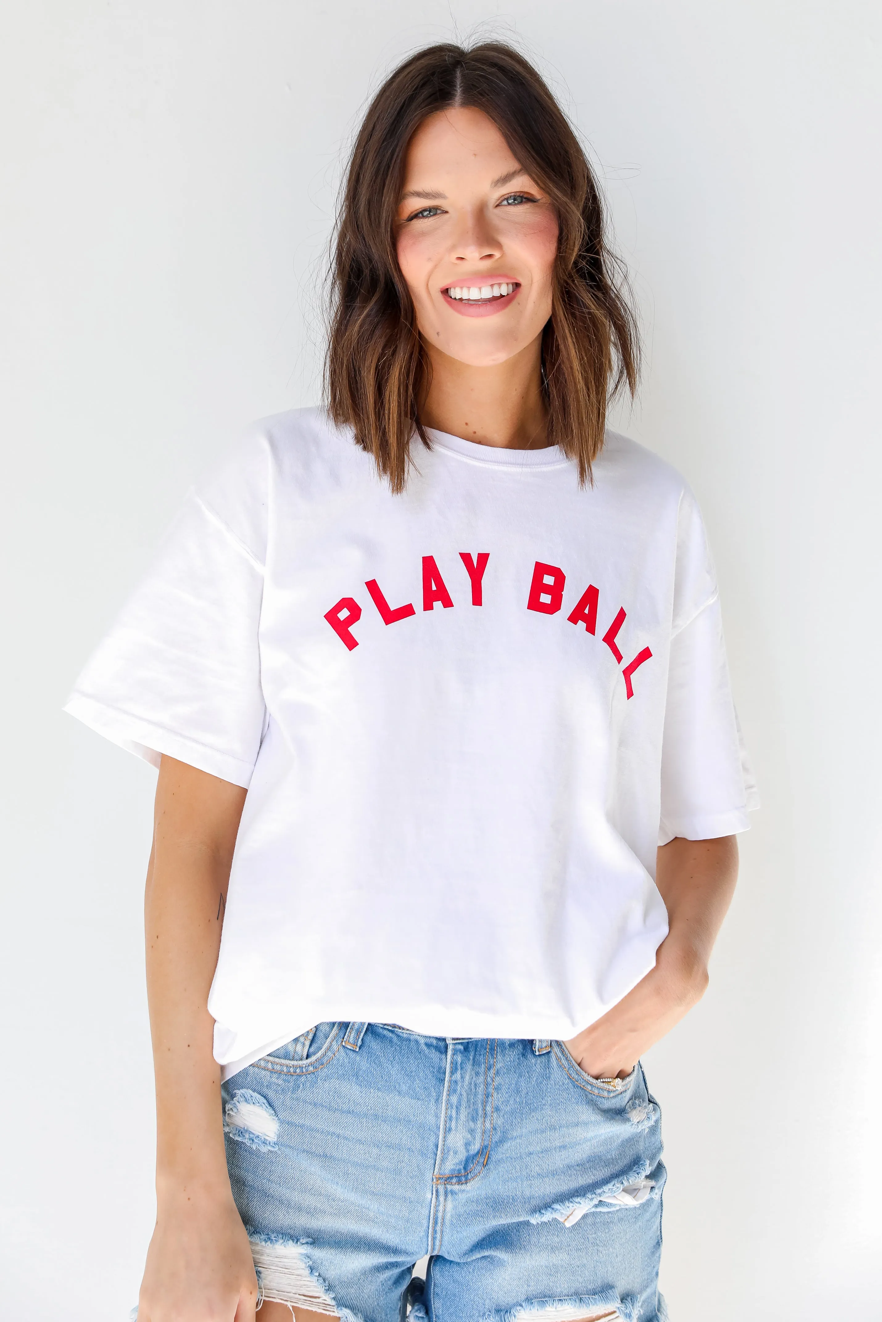 Red Play Ball Tee