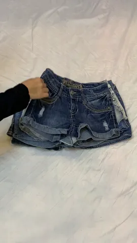 Retro Y2K Low-Rise Denim Mini Shorts (GRF-11-002)