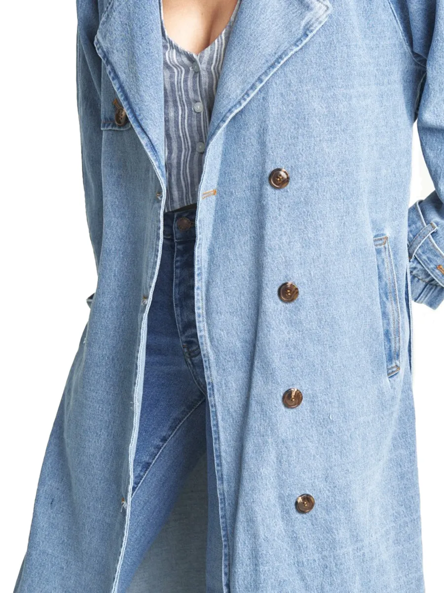 Ryland Denim Trench - Indigo Rinse