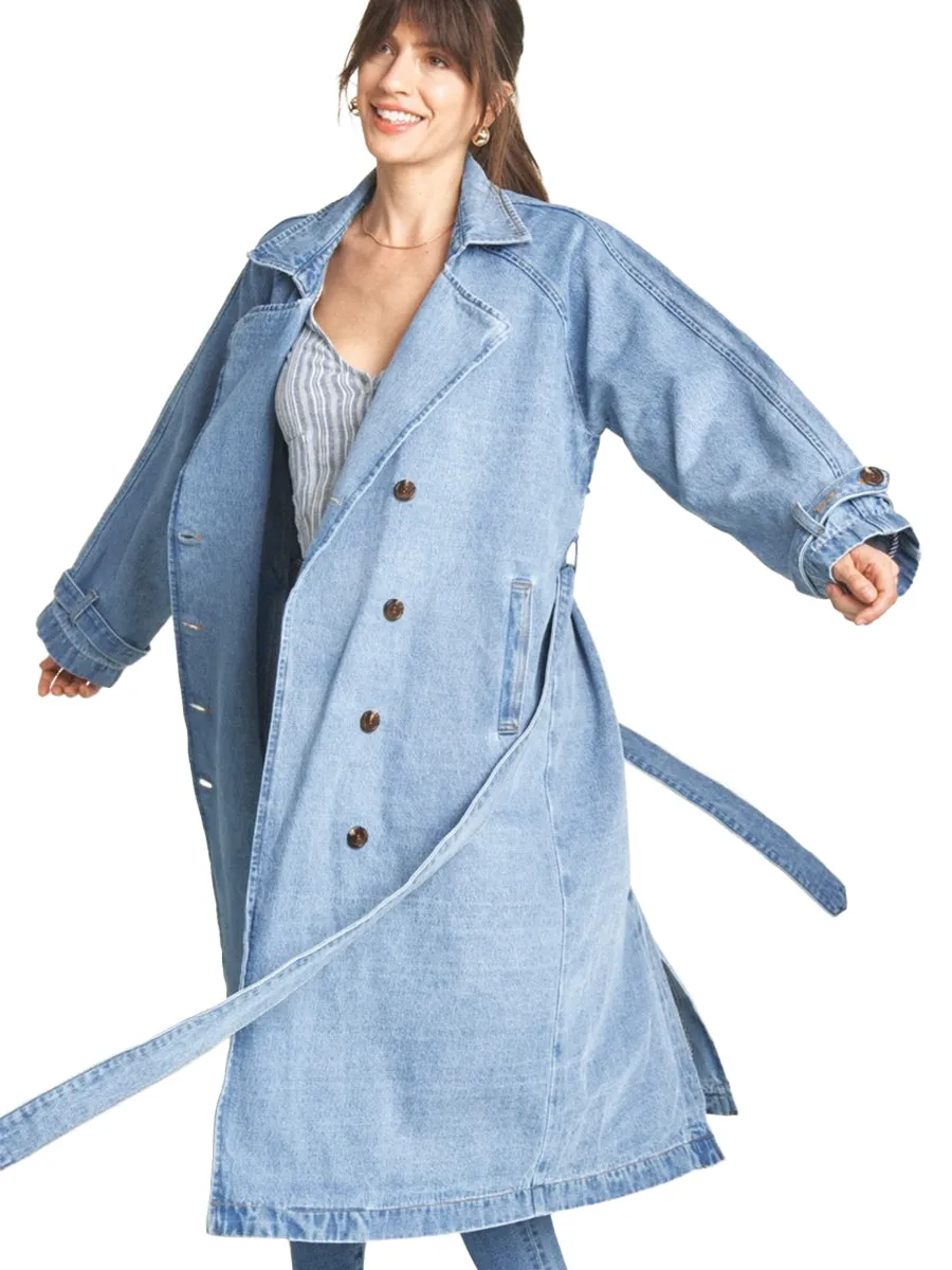 Ryland Denim Trench - Indigo Rinse
