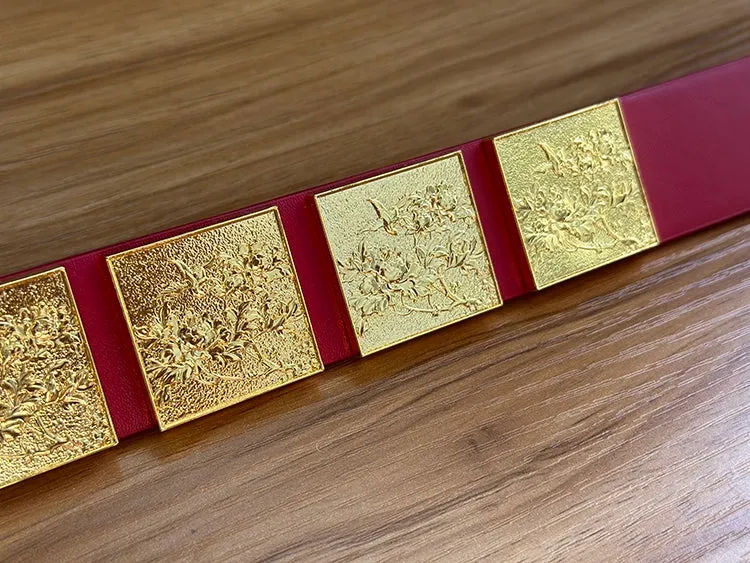 Shuang Kou 双扣 Double Buckle Song Dynasty Unisex Two Panel Belt