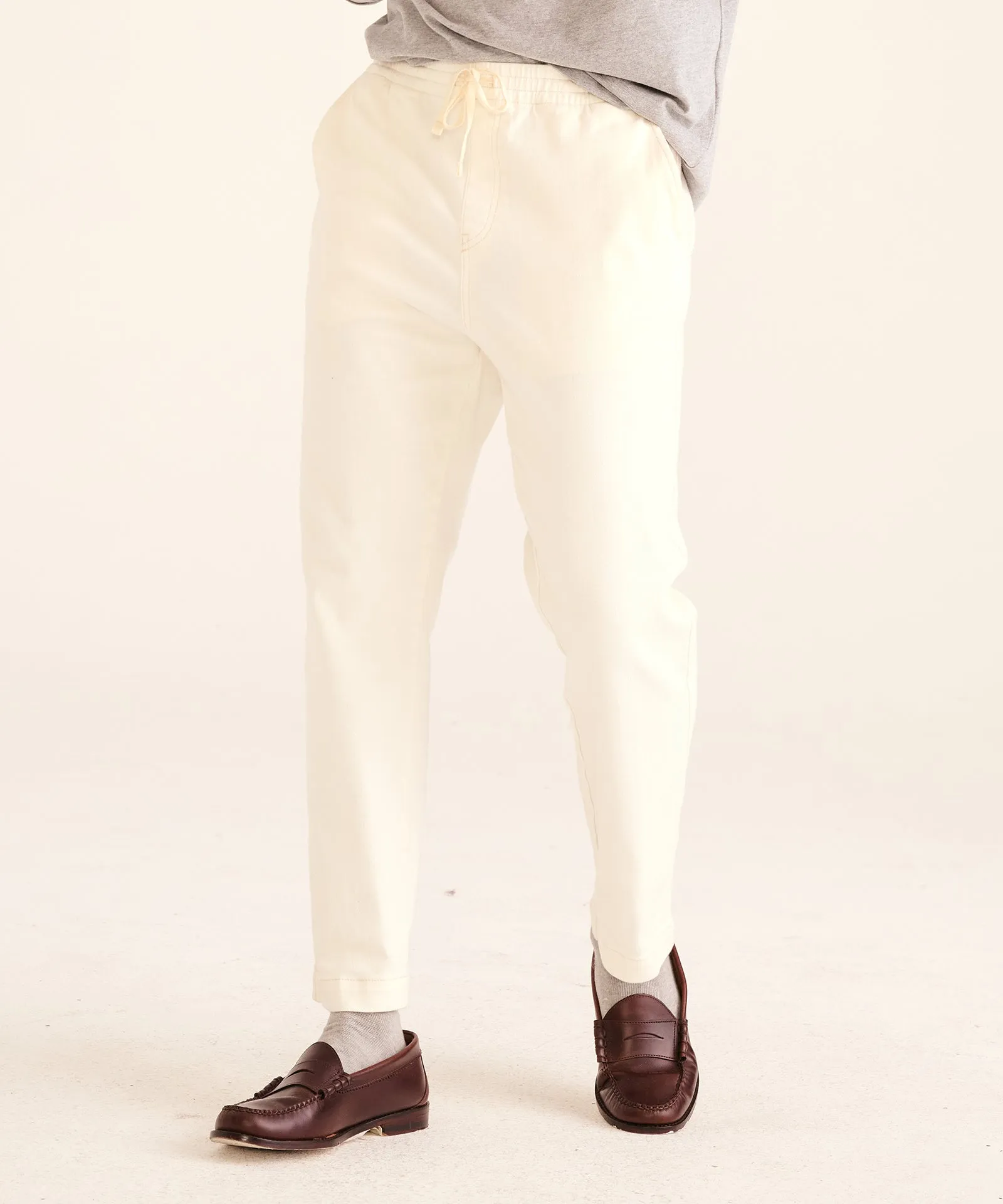 Soft Denim Drawstring Pant