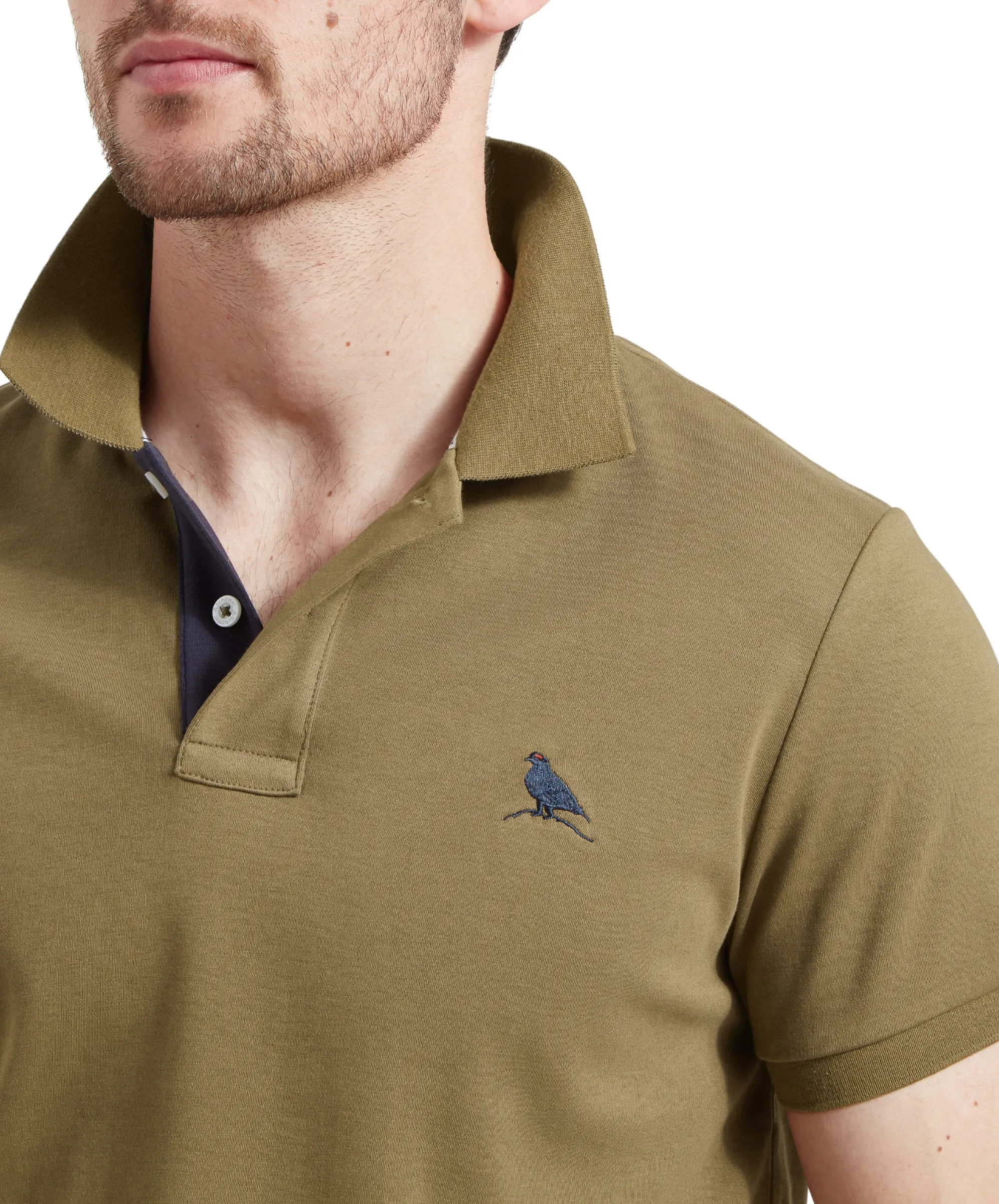 St Ives Jersey Polo Shirt - Dark Khaki Green