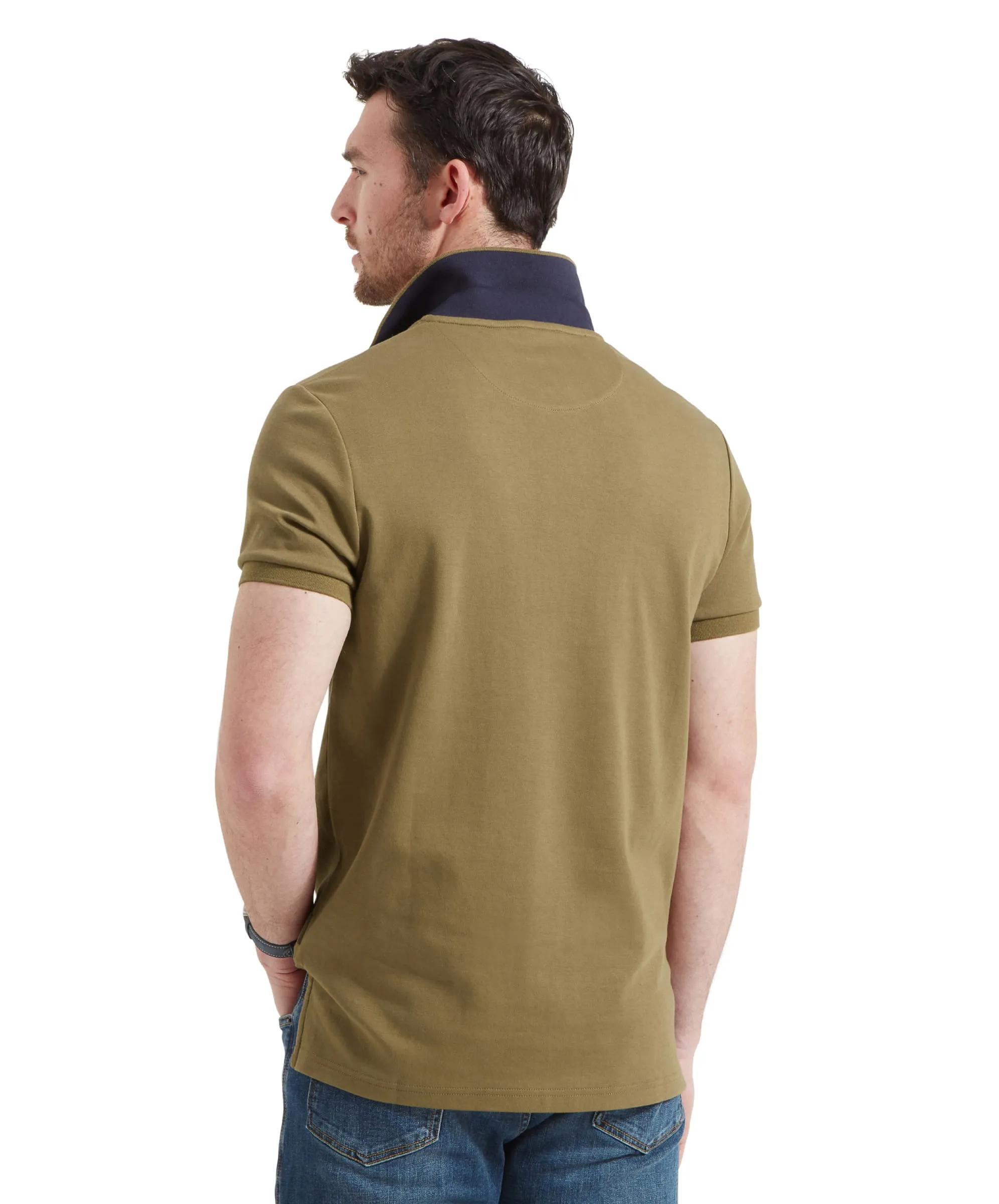 St Ives Jersey Polo Shirt - Dark Khaki Green