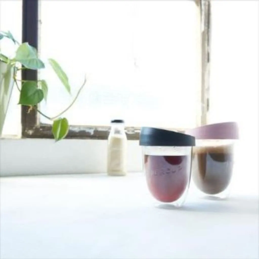 Uppercup Small Reusable Coffee Cup - Black (8oz)