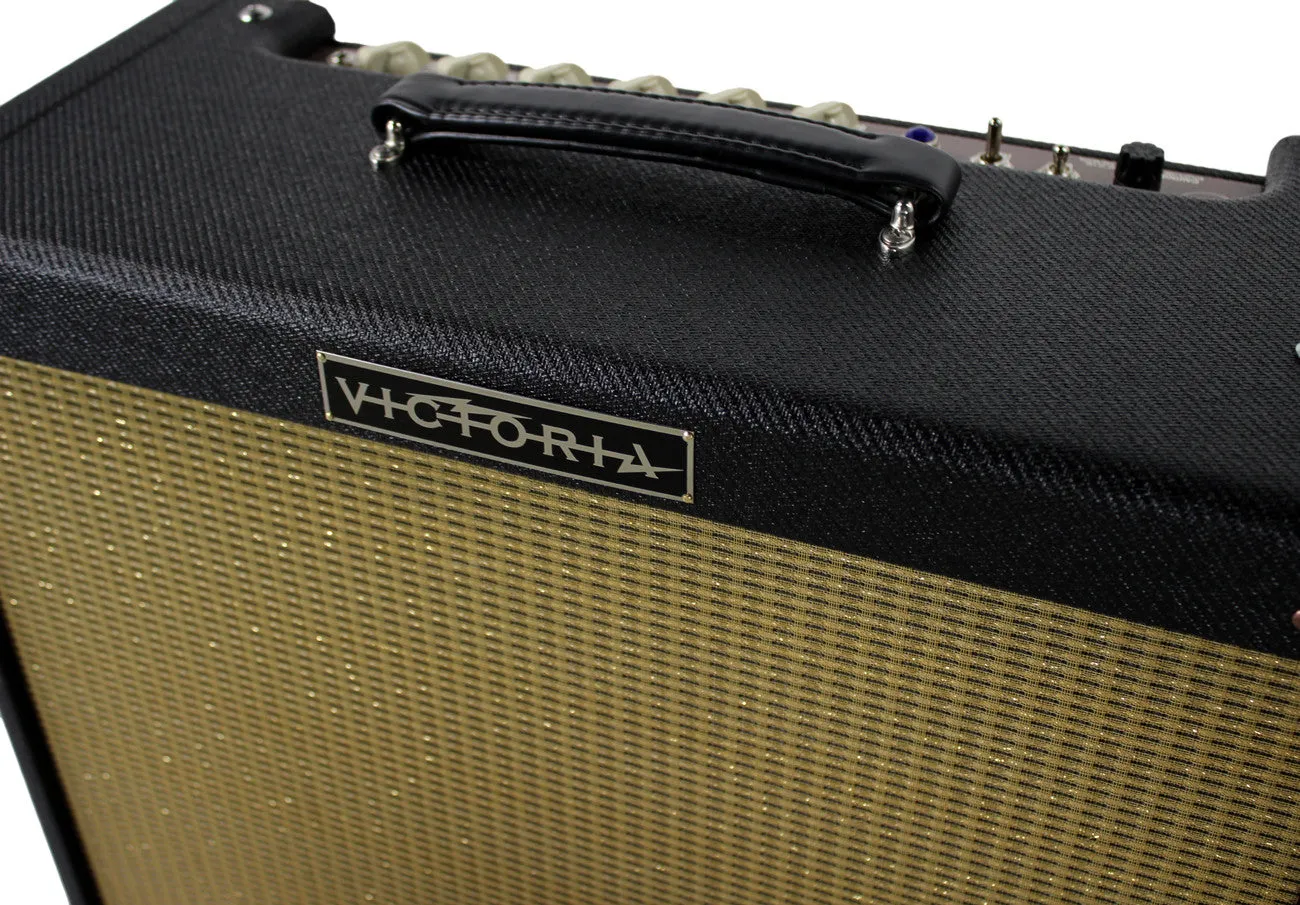 Victoria Amplifier Victoriette 6V6 1x12 Combo, Black Tweed, Half Power Switch