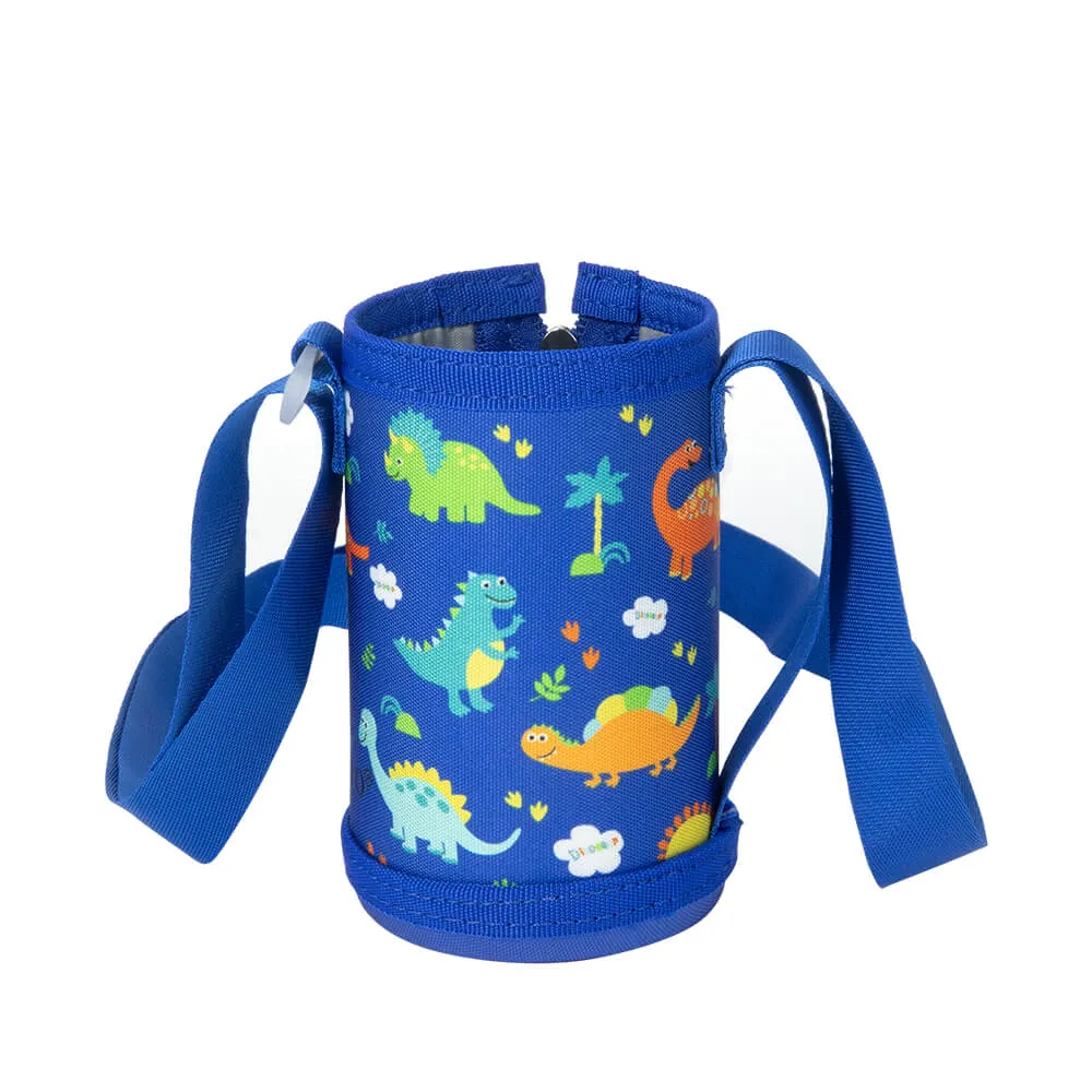 Water Bottle with Carrying Pouch for Kids | Dinosaurs | 14oz