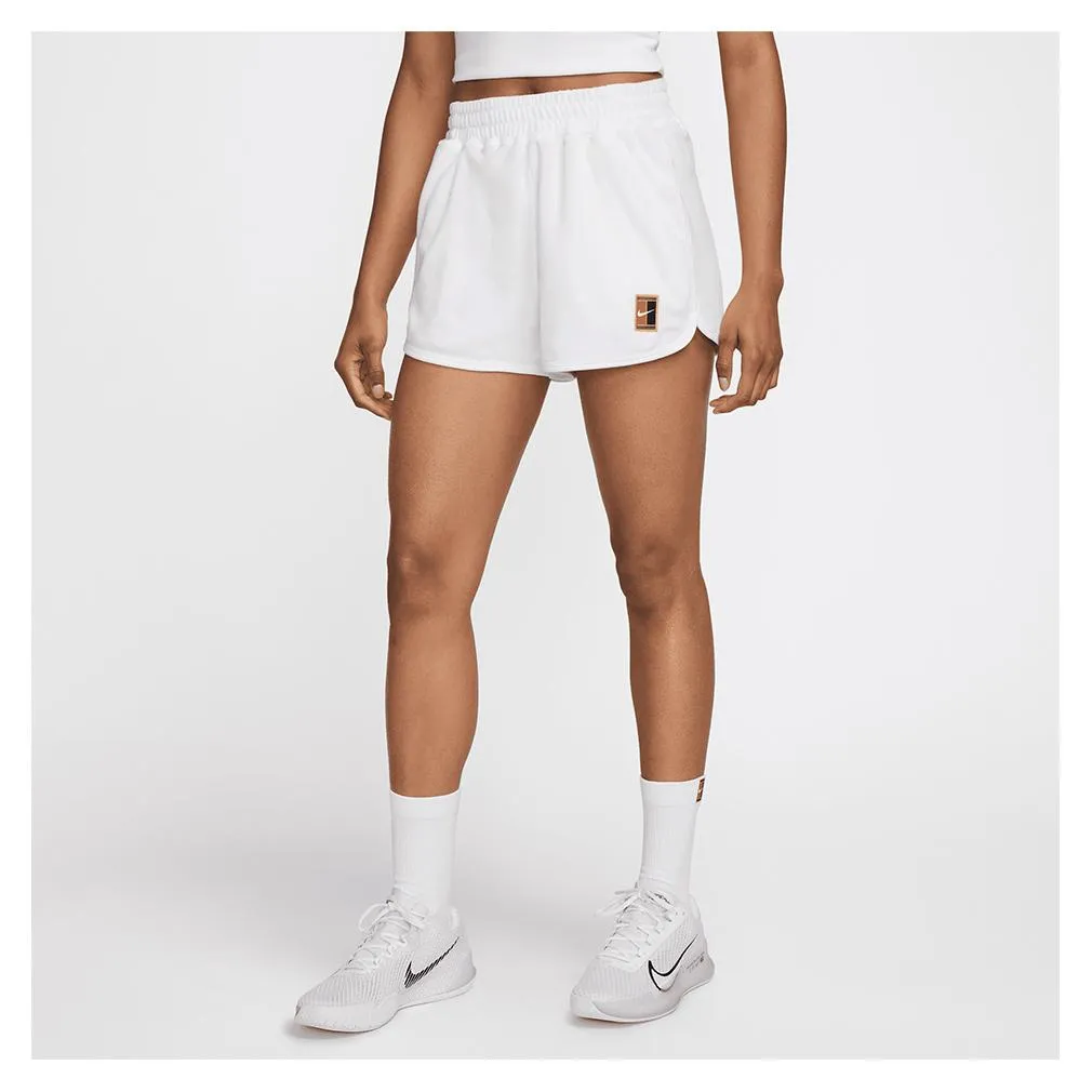 Women`s Court Heritage Mid-Rise Tennis Shorts White